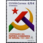 España 2022 Edifil 5626 Sello ** Centenario Partido Comunista Hoz y Martillo Michel 5677 Yvert 5382 Spain Stamp Timbre Espagne Briefmarke Spanien Francobollo Spagna