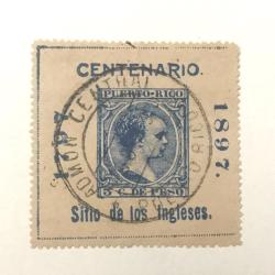 Foto 1 Sello sin identificar: Puerto RIco Alfonso XIII Matasellado