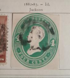 Foto 1 Sello sin identificar: Jackson 4 cent EEUU 1882/83