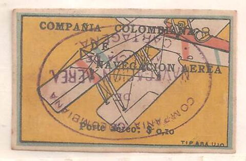 Foto del sello sin identificar: Colombia 1920