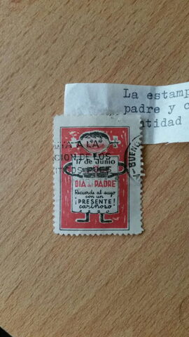 Foto del sello sin identificar: sello dia del padre