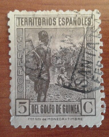 Foto del sello sin identificar: Territorios Españoles del Golfo de Guinea 5c