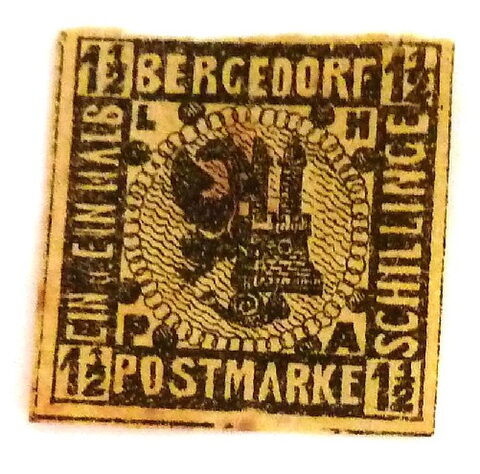 Foto del sello sin identificar: SELLO ALEMANIA BERGEDORF 1861.