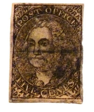 Foto del sello sin identificar: SELLO DE ESTADOS UNIDOS 1845. USADO.