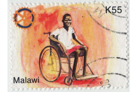 Foto del sello sin identificar: Malawi, ayuda