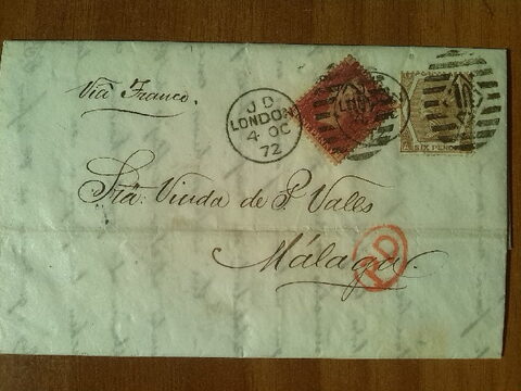 Foto del sello sin identificar: carta inglatera