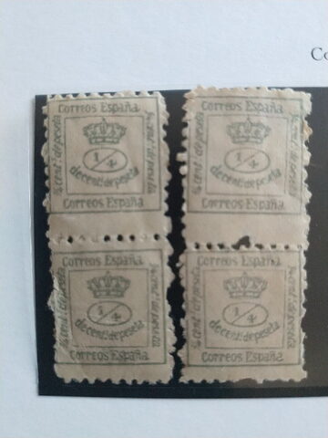 Foto del sello sin identificar: Corona real 1/4 1874