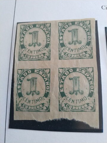 Foto del sello sin identificar: Estado Español 1 cent. 1937