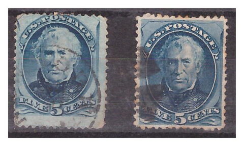 Foto del sello sin identificar: Estados Unidos 1875 a 1880 Zachary Taylor