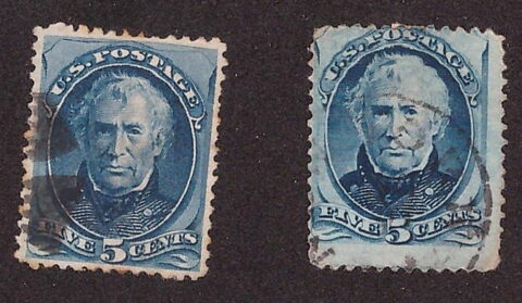 Foto del sello sin identificar: Estados Unidos 1875 a 1880 Zachary Taylor