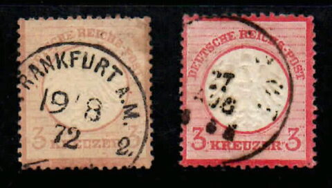 Foto del sello sin identificar: Imperio Alemania 1872 3 Kr - Sc#9 Yv#9