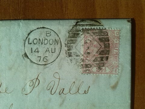 Foto del sello sin identificar: carta sello inglatera