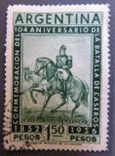 Foto del sello sin identificar: Sello Argentina 104 Aniversario Batalla de Caseros