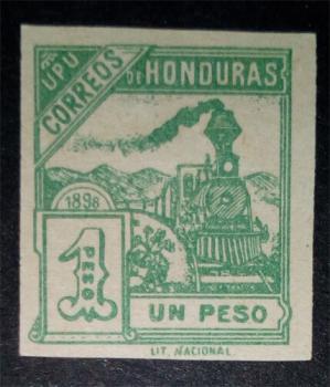 Sello de Honduras, Ferrocarril 1898, 1 peso