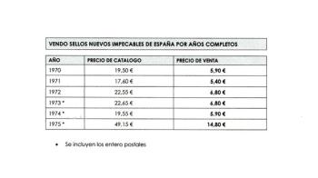 VENTA SELLOS NUEVOS ESPAÑA