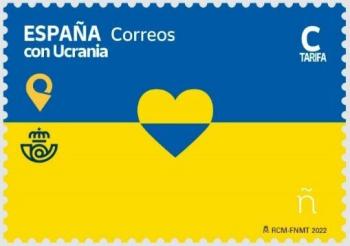 España 2022 Edifil 5579 Sello ** Solidaridad con Ucrania Michel 5630 Yvert 5335 Spain Stamp Timbre Espagne Briefmarke Spanien Francobollo Spagna