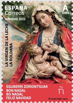 España 2022 Edifil 5622 Sello ** Navidad Virgen de la Leche La Roldana de Luisa Roldan Michel 5673 Yvert 5378 Spain Stamp Timbre Espagne Briefmarke Spanien Francobollo Spagna