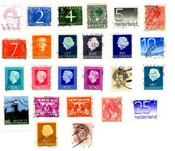 Lote de 25 Sellos de Holanda