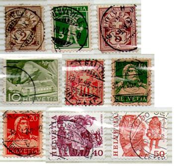 Lote de Sellos de Suiza