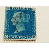 Sello de dos peniques azul de 1840