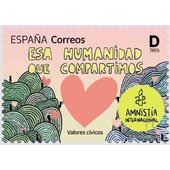 España 2022 Edifil 5586 Sello ** Valores Civicos Amnistia Internacional Esa Humanidad que compartimos Michel 5636 Yvert 5342 Spain Stamp Timbre Espagne Briefmarke Spanien Francobollo Spagna